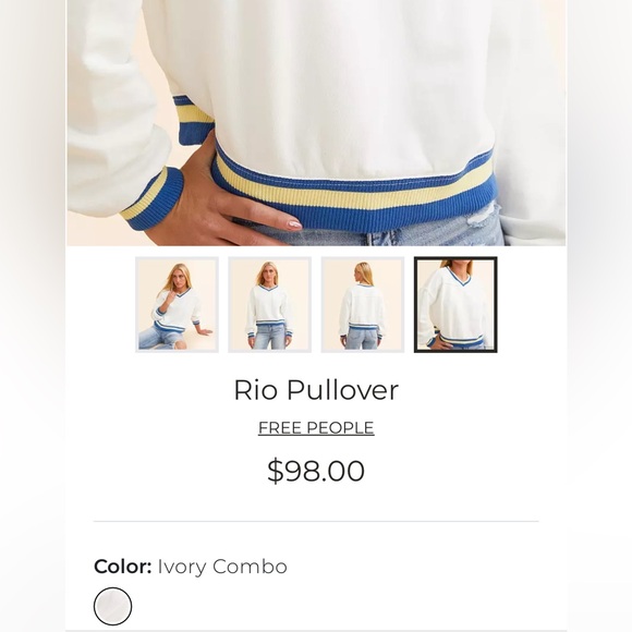 Free People Rio Pullover (100% Cotton) - size S - Picture 5 of 11